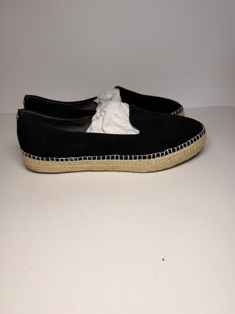Dr. Scholl's Find Me Black Espadrille Slip-On Loafer Flats - Women's Size 10 M